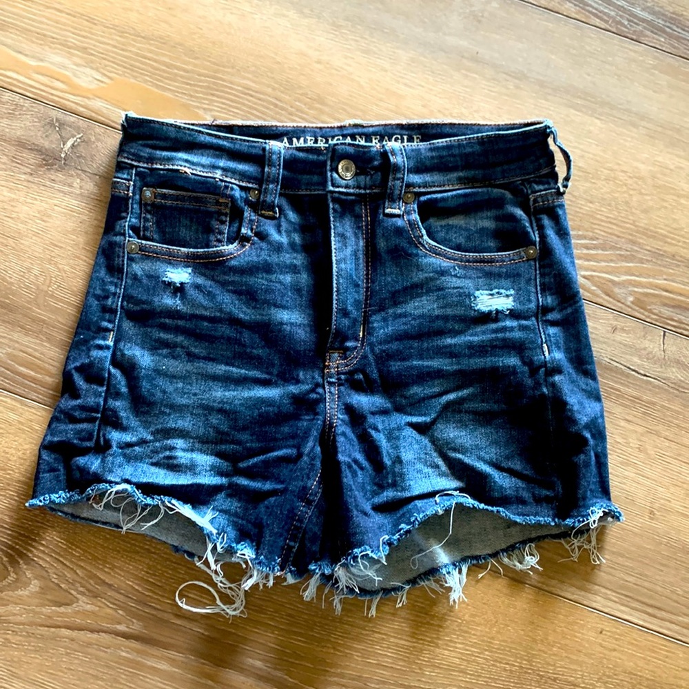 American Eagle **Super Hi-Rise Shortie** jean short